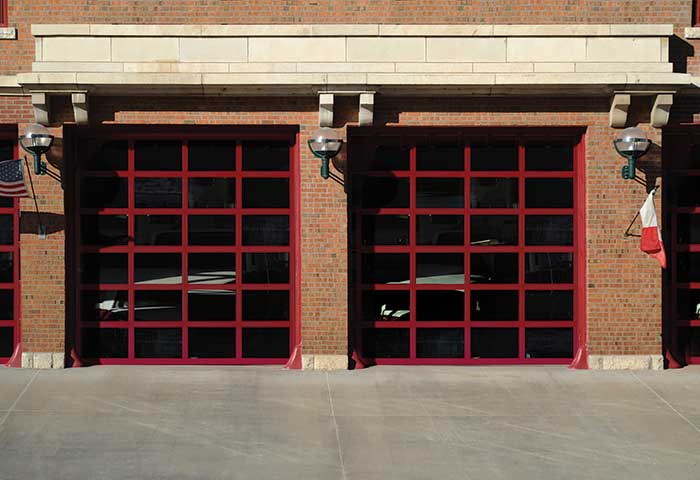 Exterior photo of Full-View Commercial Garage Door