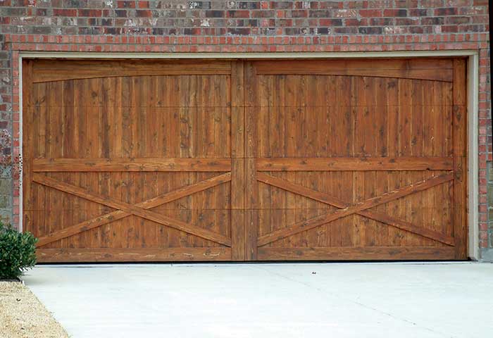 Exterior photo of Residential Wood Overlay Garage Door