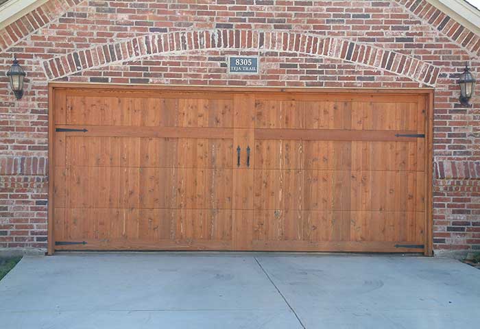 Exterior photo of Residential Wood Overlay Garage Door
